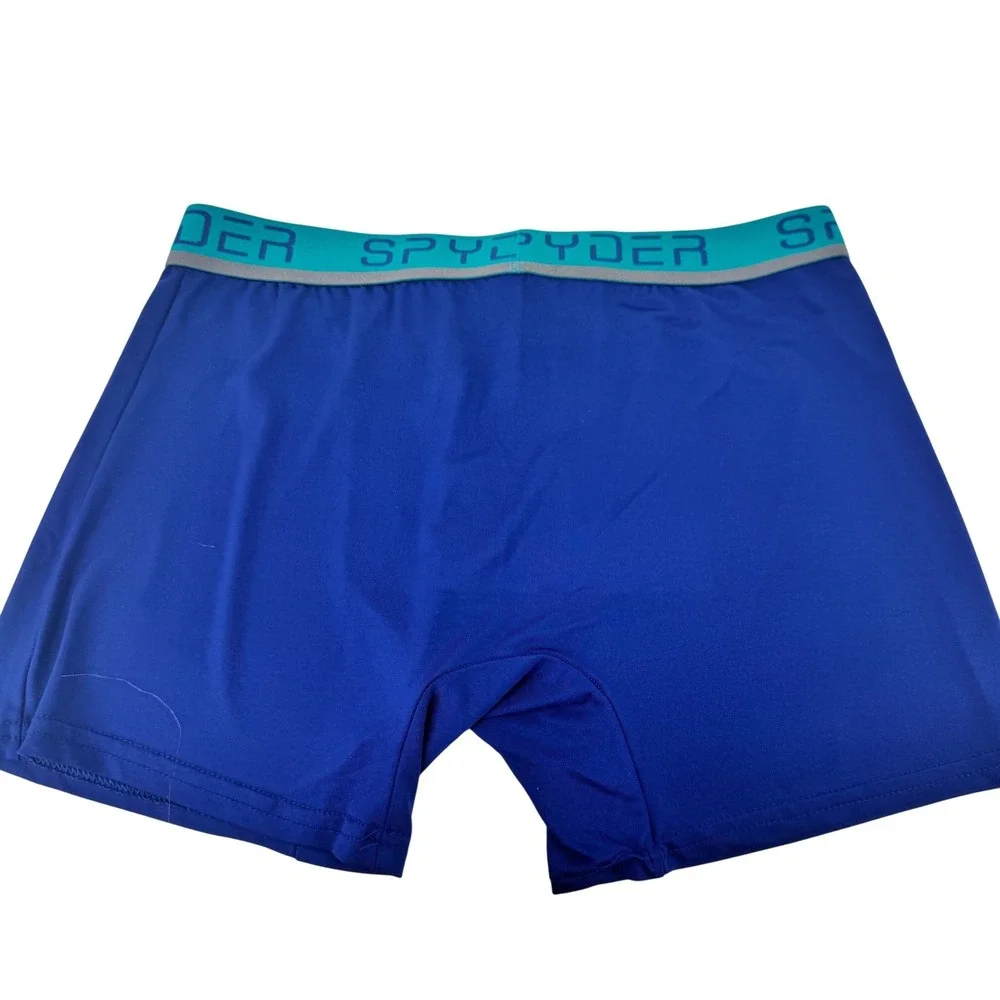 Spyder Men Boxer Briefs Blue Large Performance Stretch Athletic Underwear‎